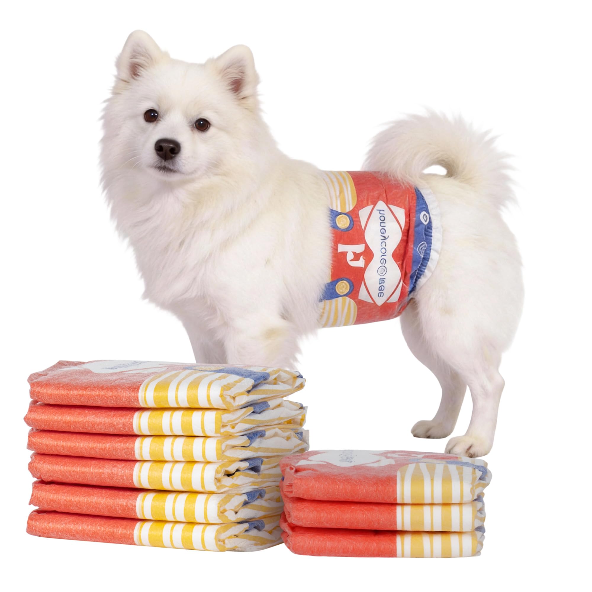 HONEYCARE Pet Diapers for Male Dogs Highly with Wetness Indicator Line 20 Diapers - Long-lasting, Breathable, Odor-resistant, Absorbent, Patterned, -