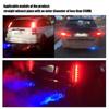 With Red/Blue LED Flaming Luminous Universal Car Modified 63-65mm Inlet Carbon Fiber Tail pipes Car Exhaust Muffler Pipe