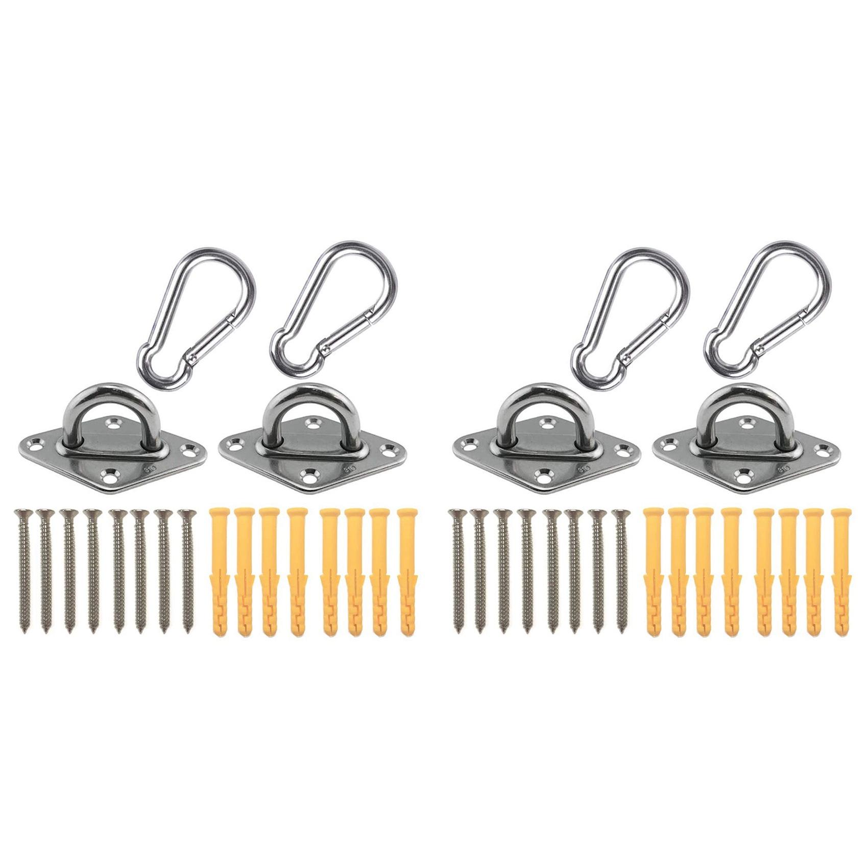 ABWR-2X Heavy Duty Hammock Hanging Kit Eye Plates Ceiling Wall Mount Anchor Hooks Hanger For Hammock Swing Chair