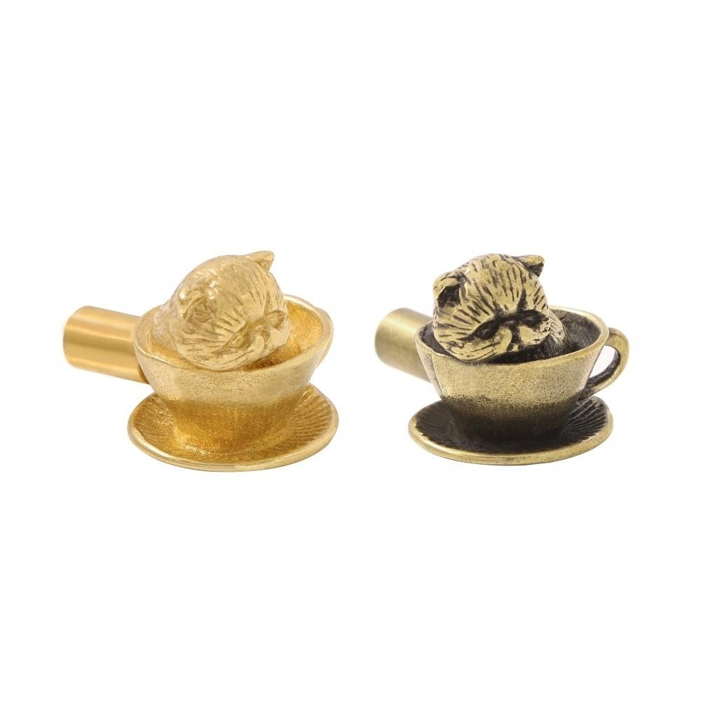 Vintage Cat Furniture Handle Animal Shaped Handles Cupboard Drawer Pulls  For Kitchen Wine Cabinet