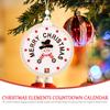 Christmas Countdown Calendar Wooden Hanging Xmas Advent Calendar Pendant Wall Decor Christmas Tree Decoration Holiday Party