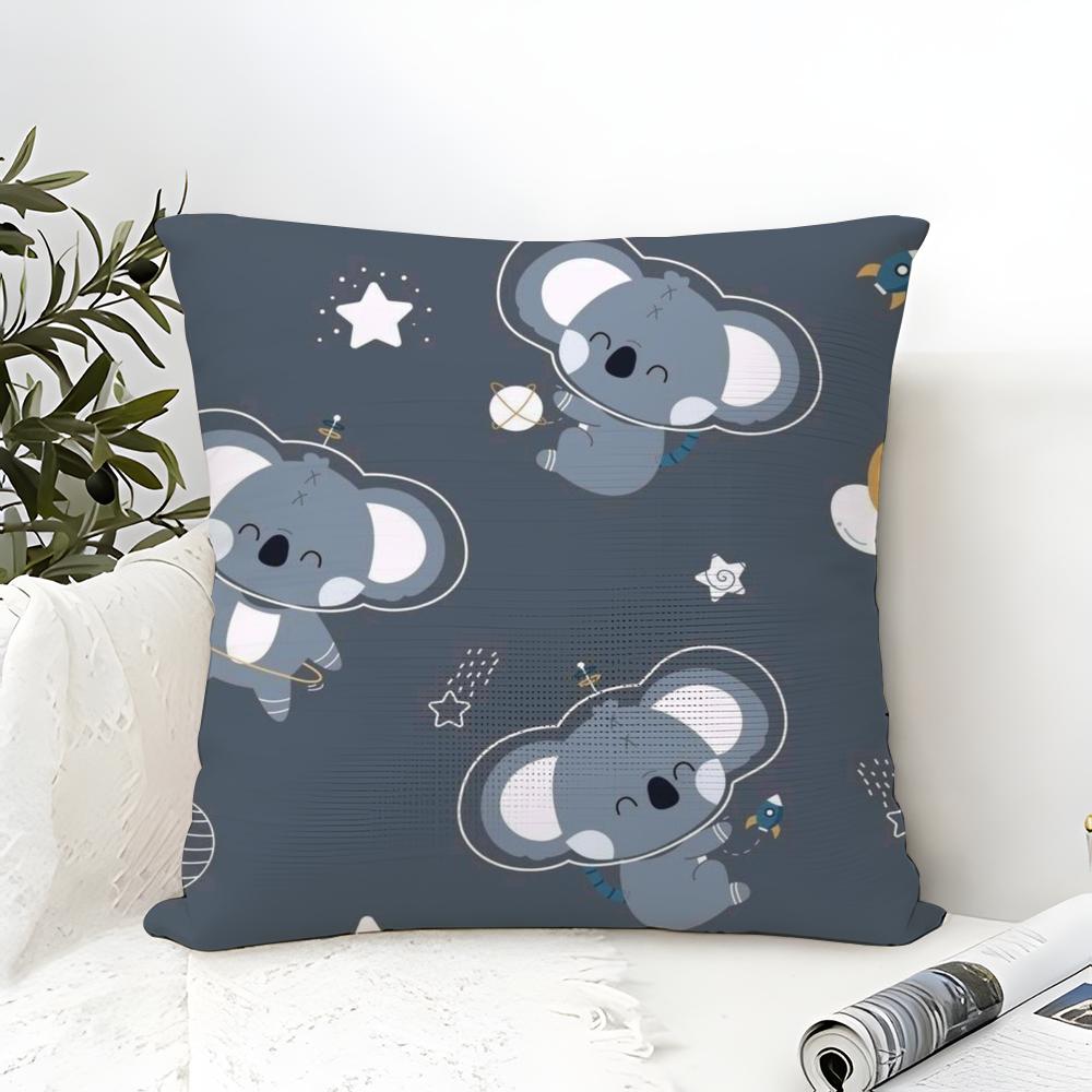 Children'S Cartoon Animal Painting Pillow Case Linen Pillow Case Sofa Home Decor Cushion Cover Cushion Cove