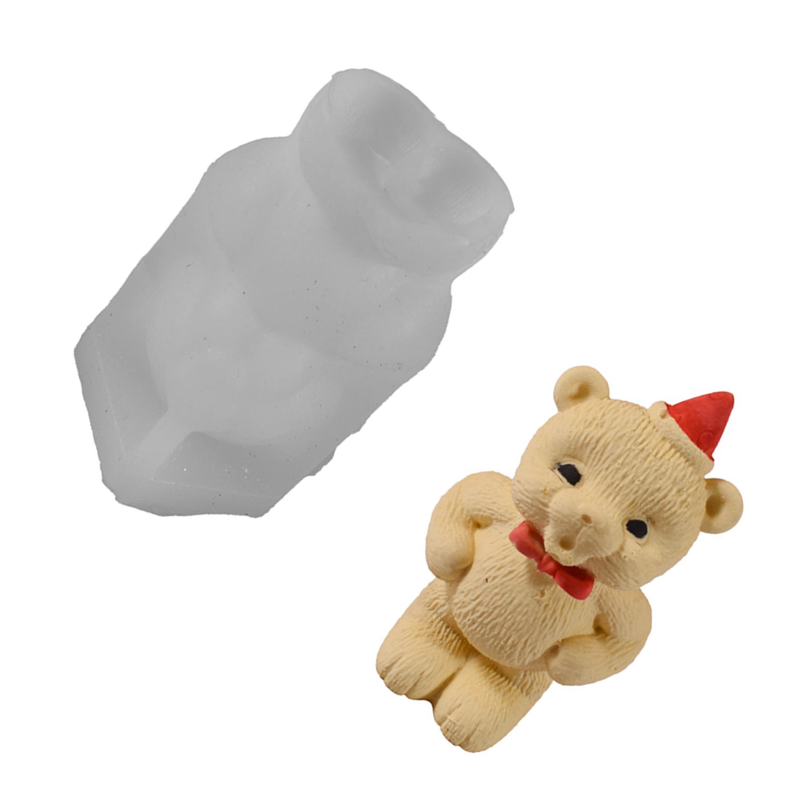 Cute Bear Candle Silicone Mold for Candle Making,Aromatherapys Candle Resin Mould Ornament Epoxy Resin Casting Mold