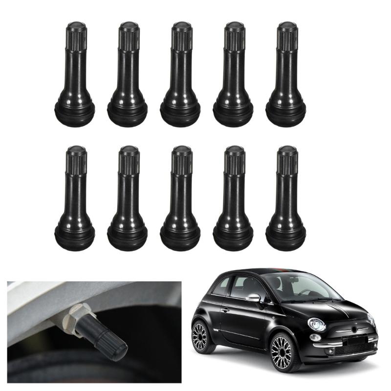10 sztuk Gumowe zawory do opon TR413, Wciskane trzpienie zaworów bezdętkowych do otworów w feldze 0,453 cala w standardowych oponach pojazdów