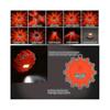  4-Pack Roadside Emergency LED Flashing Warning Flare Light Kit with Beacon Discs