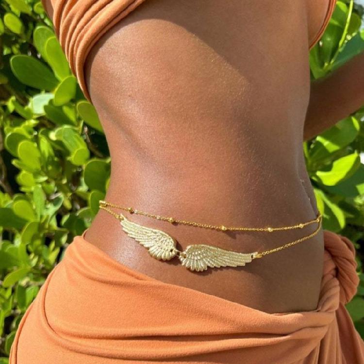 Belly Chain For Dress Carvings Waist Chain Wing Chain Belt Women Waist Chain