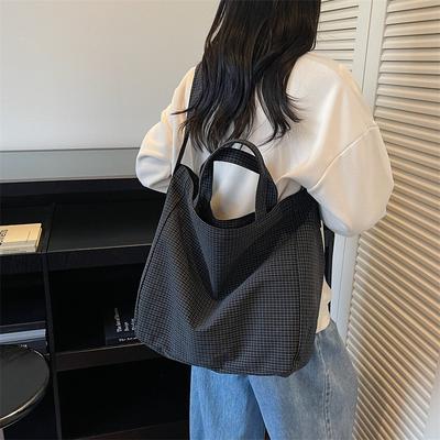Nische Waffeltasche Tasche große Kapazität Mode lässiger Lazy-Stil Ein-Schulter Umhängetasche Tragetasche