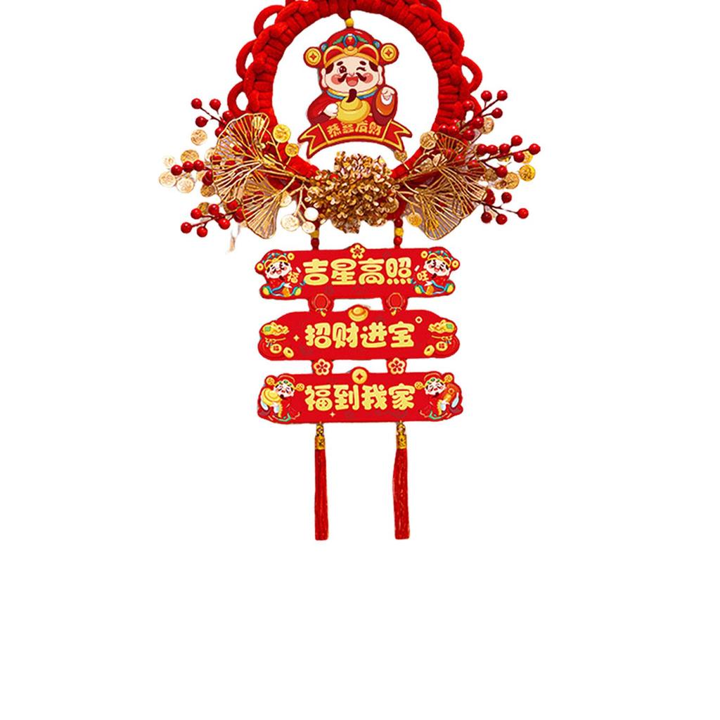 Chinese New Year Hanging Ornament Party Supplies Gift with Tassel Spring Festival Pendant for Holiday Office Bedroom Porch Wall