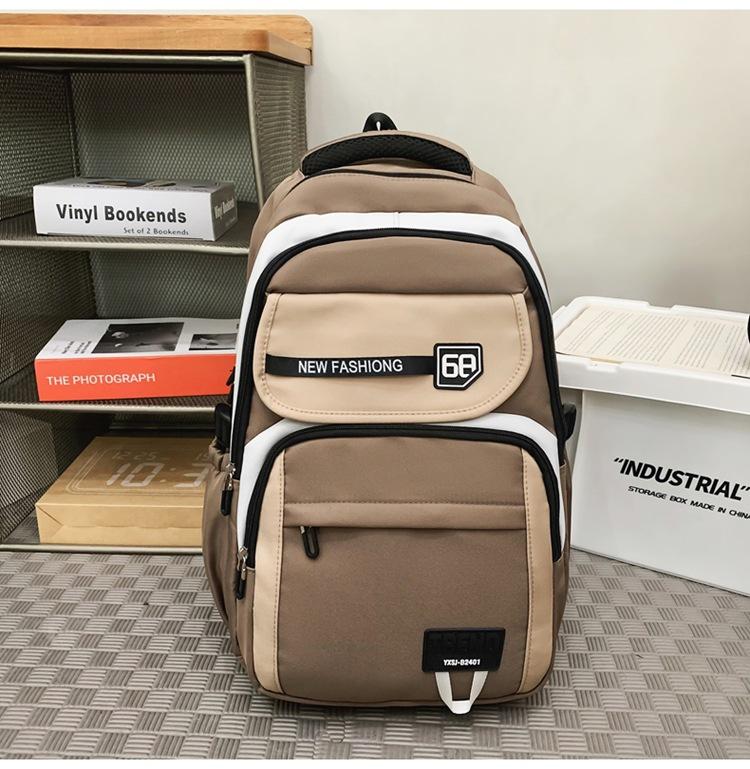 

New trendy high school student backpack large capacity outdoor sports break backpack men