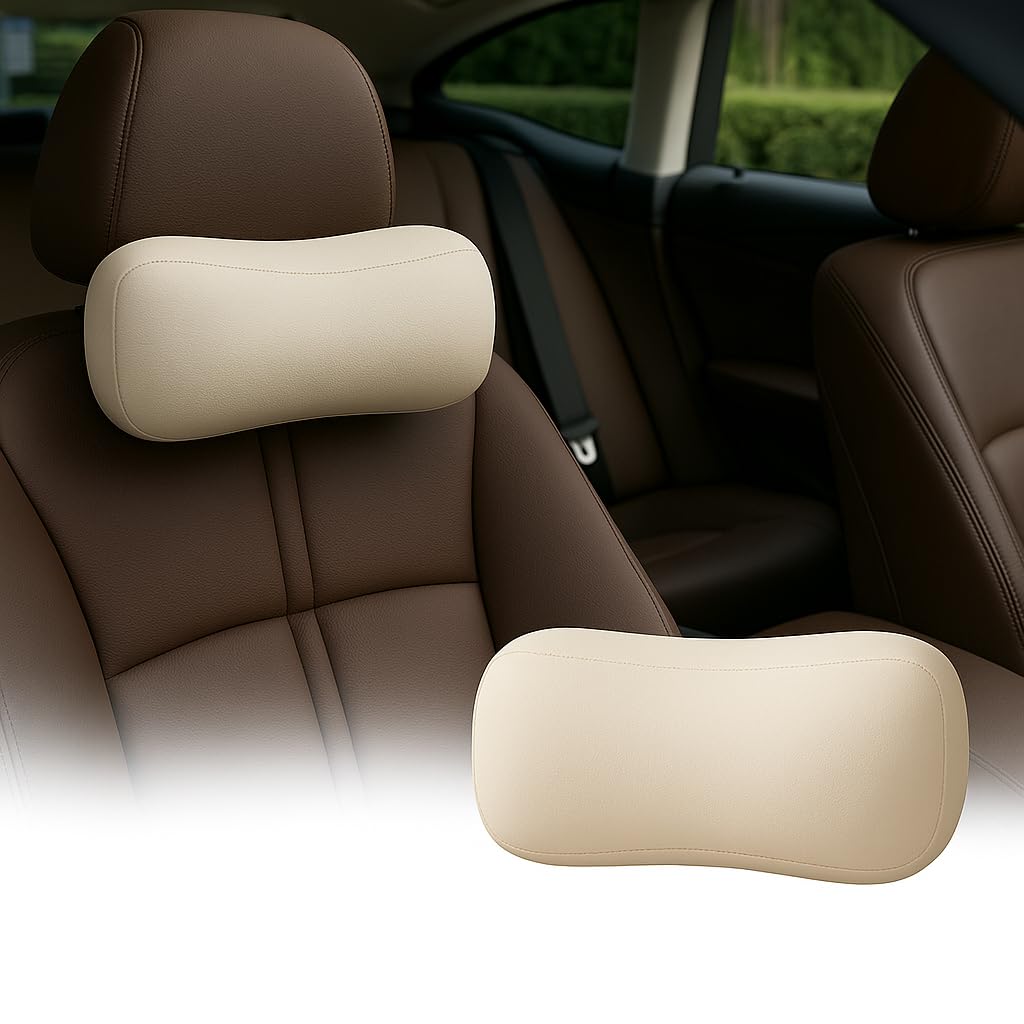 

Evello Memory Foam Car Headrest Cushion with Neck Beige and for Driving Support, Black, (Beige) бежевый
