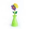 Soap Dispenser Sink Automatic Sponge Kitchen Bathroom Flower Shaped Cleaning Brush Pot Washing Tool with Handle Home Decoration