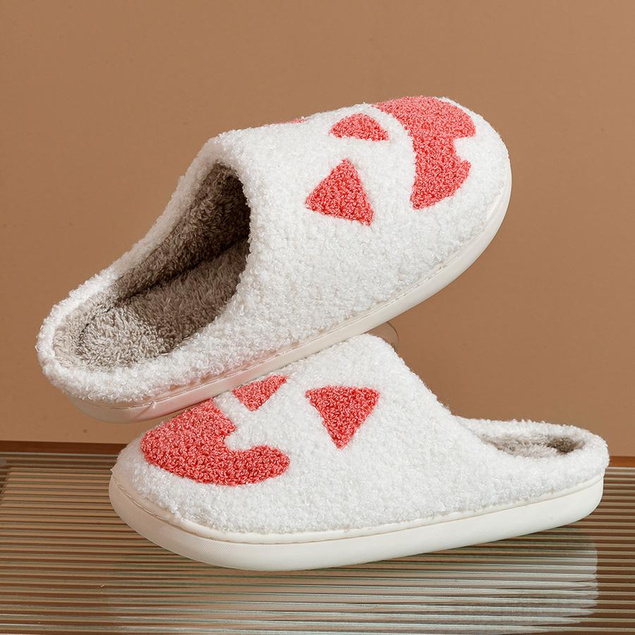 Женские зимние тапочки с изображением тыквы на Хэллоуин — фото 6