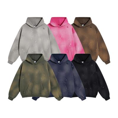 Europese & Amerikaanse High Street Verweerde Inktspatters Oversized Hoodies