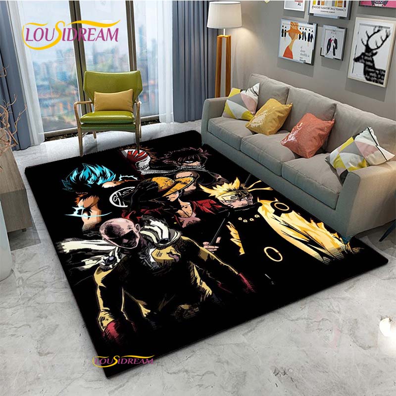 Naruto Cartoon Anime Carpet for Living Room Bedroom Cute Rugs Kitchen Table Door Kids Un-slip Floor Mats Alfombra Birthday gift