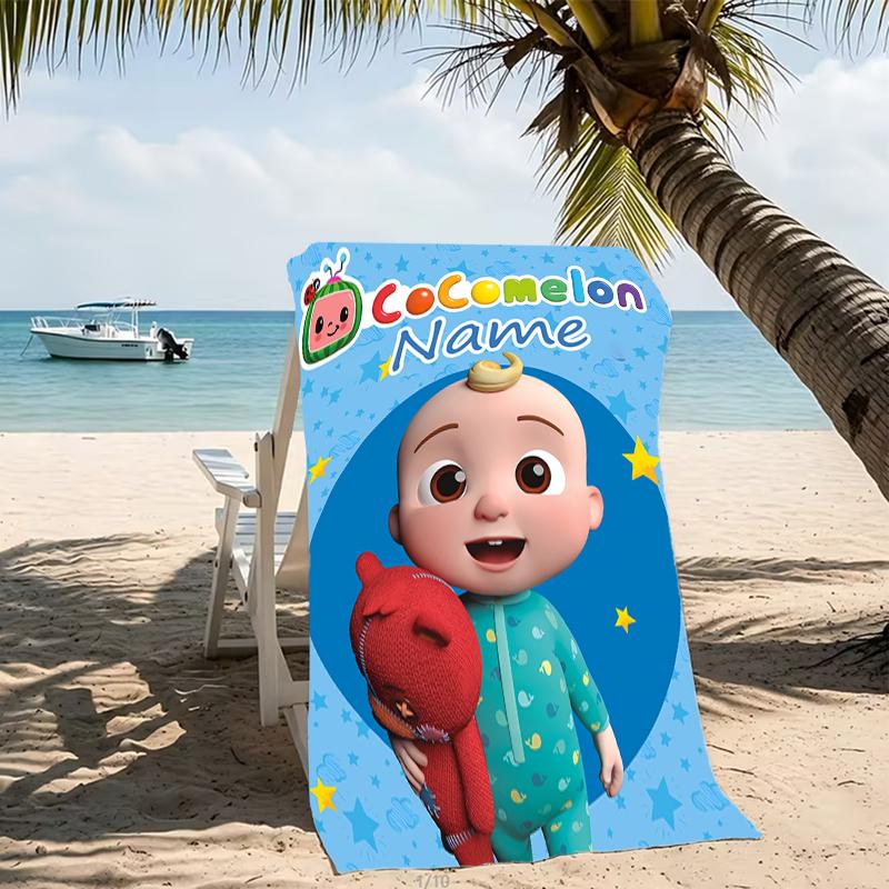 Customizable Personalized Beach Towels CoComelon - Dance Party Themed designs.Suitable for the Beach, Yoga, Sports;ideal As Beach Accessories