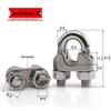 304 Stainless Steel Wire Rope Thimble, U-Bolt Clamp & Clip Set