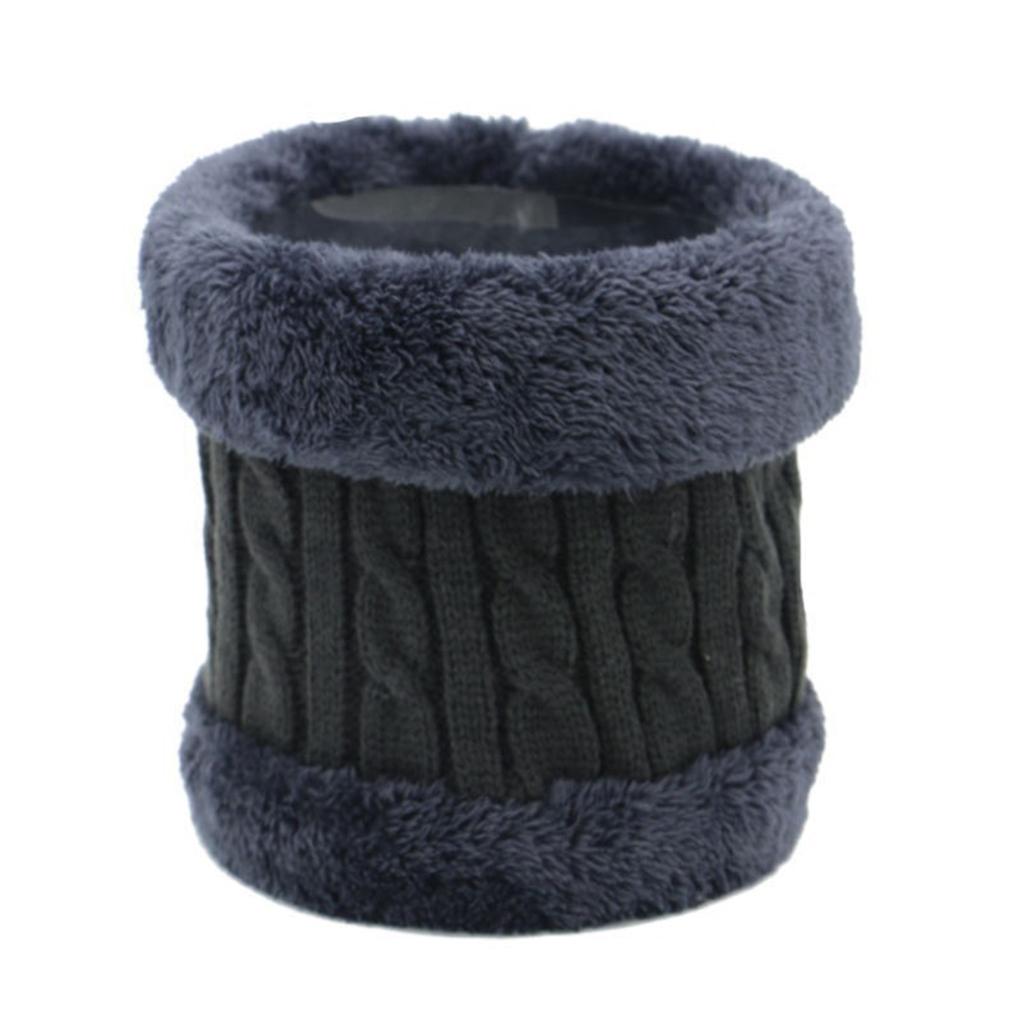 

Women Men Neckerchief Warm Cold Weather Outdoor Yarn Scarf Plush Thicken Comfortable Neck Warmer Dressing Decoration Hat сірий колір