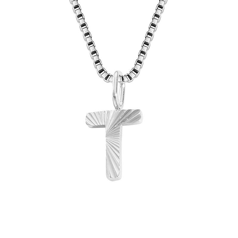 

улица. Женское ожерелье из титановой стали Delan с темпераментной буквой - Ювелирные изделия из нержавеющей стали для европейского и американского стилей.