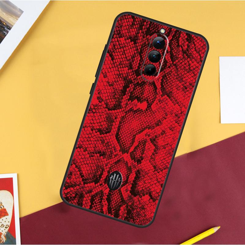 Snake Skin Case For ZTE Nubia Red Magic 11 Pro 9 8 8S 9S 10S 10 Pro Plus 6R 6 7 6S 7S Pro 10 Air Cover
