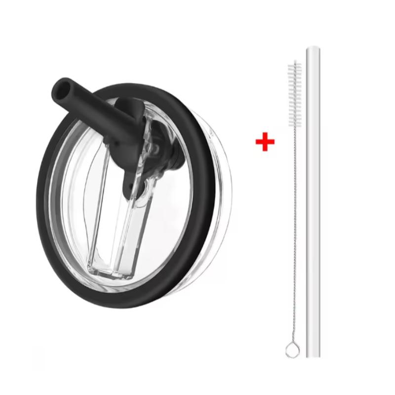 40oz Flip Straw Leak Proof Lid for 2.0 Tumbler Lid Replacement for Stanley Cup Accessories Straw Cover Cleaning Brush with Straw