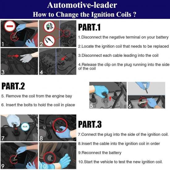 4Pcs 6D3-82310-01-00 Ignition Coils for Yamah-a Waverunner FX 1000 05-08, FX 1100 04-15, AR/SX 210 1100 10-15, 212 SS,X 2010 6B6‑82310‑00‑00,