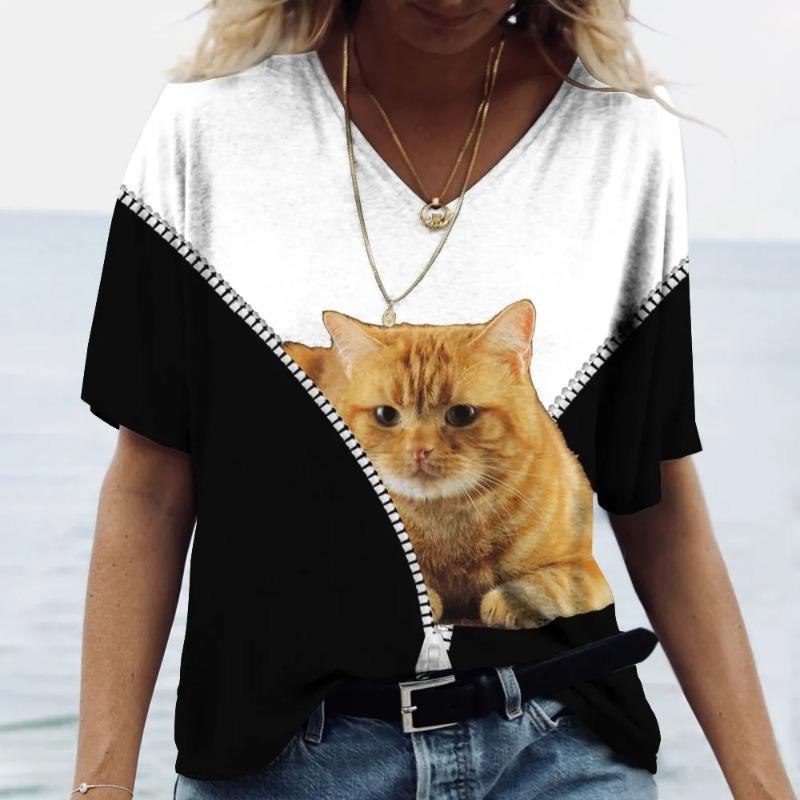 3D Printed Fashion Women's T-shirt Is Breathable and Versatile in Summer