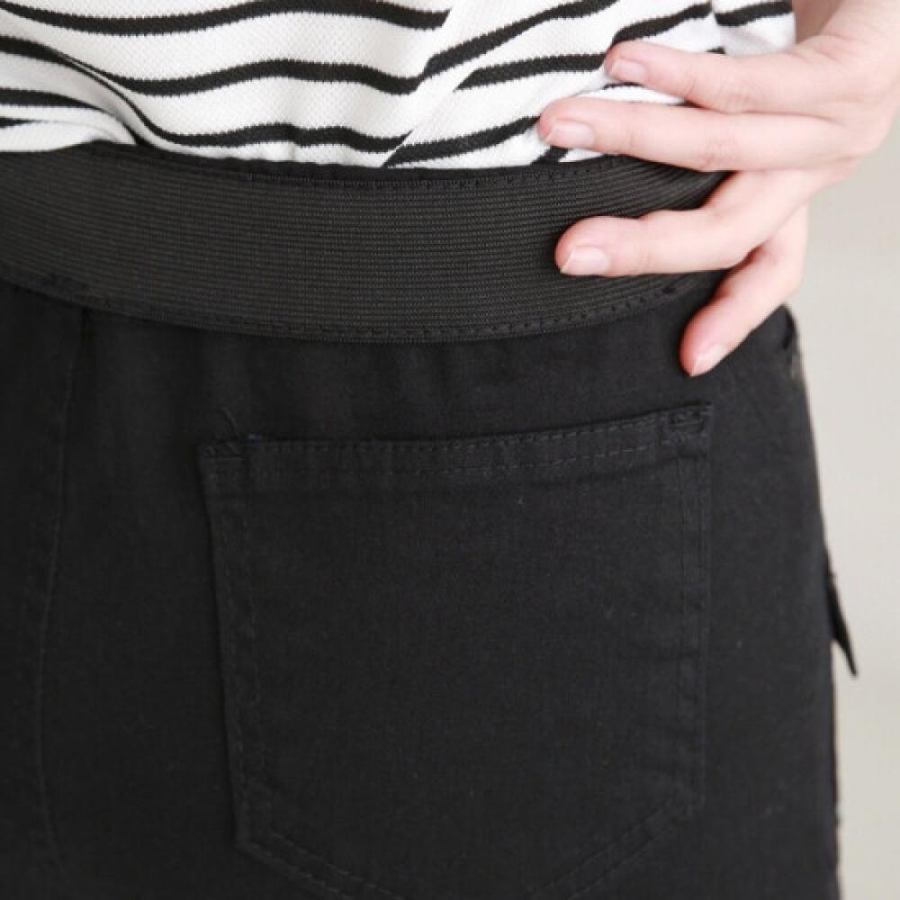 From Heart Double Pocket Banding Cotton Bootcut Pants