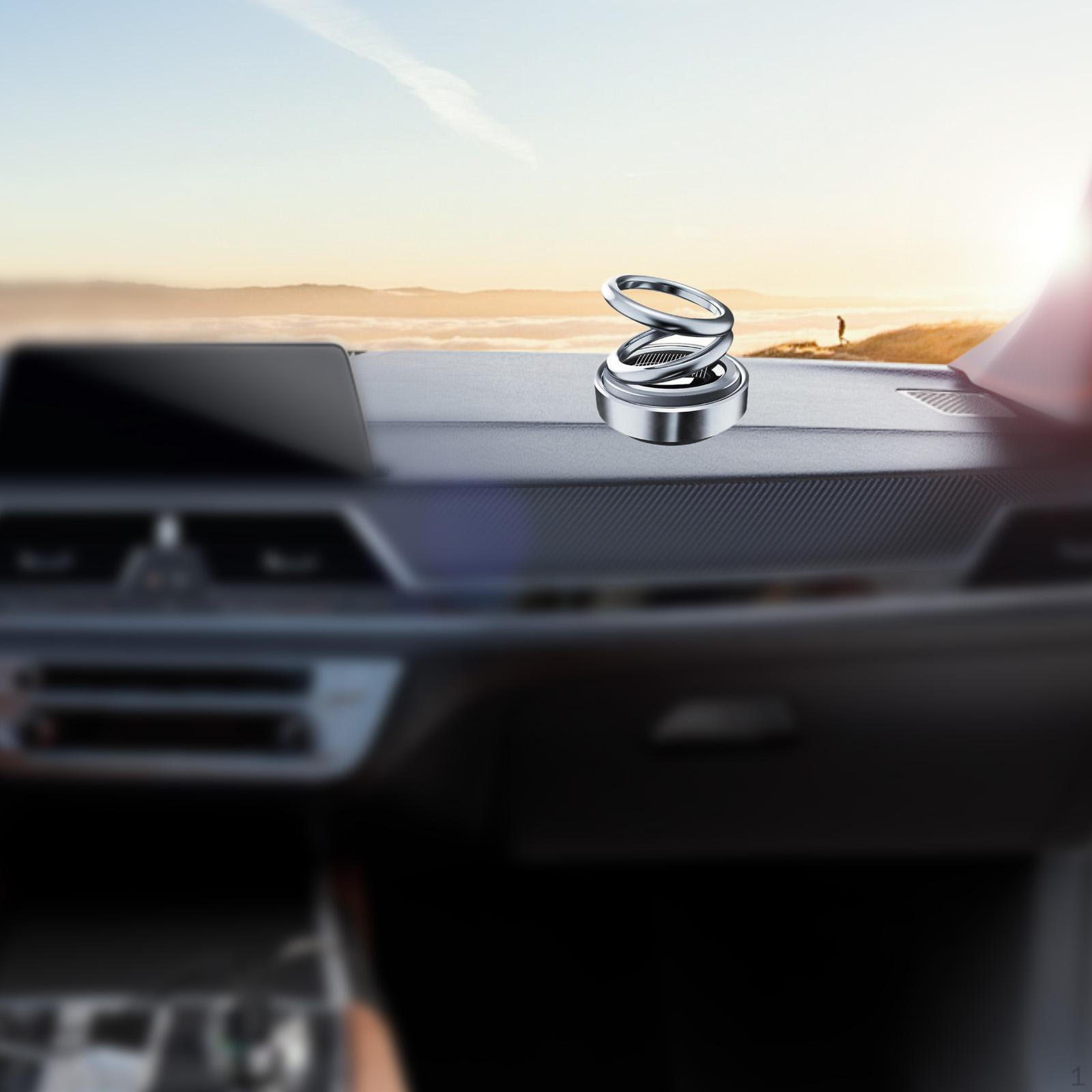 

Автомобильный освежитель воздуха на солнечной энергии вращающийся ароматический диффузор с автоматическим вращением орнамент духи для автофургона серебряный