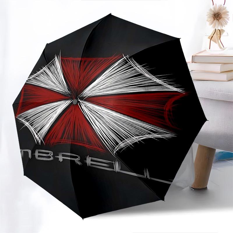 1pc Umbrella Corporation Portable Fold- Design, 8 Ribs, Reliable Performance, with Automatic Open/close10130