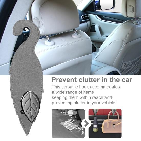 Car Seat Back Hook Leaf-Shaped Design Strong Load-bearing Simple Installation Automotive Seat Back