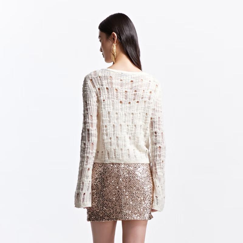 VEROMODA Women's Sequin V-Neck Knit Two-Piece Set