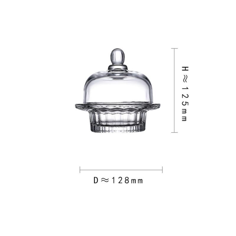 

Glass Dessert Plate with Lid Dining Plate Cake Plates Dim Sum Dish Caviar Dish Butter Dish Sashimi Plate Fruit Dishes Salad Bowl