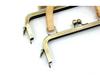 20CM Dark Embossed Bronze Handbag Handle with 25CM Square Wood Clasp and Smooth Screw Material