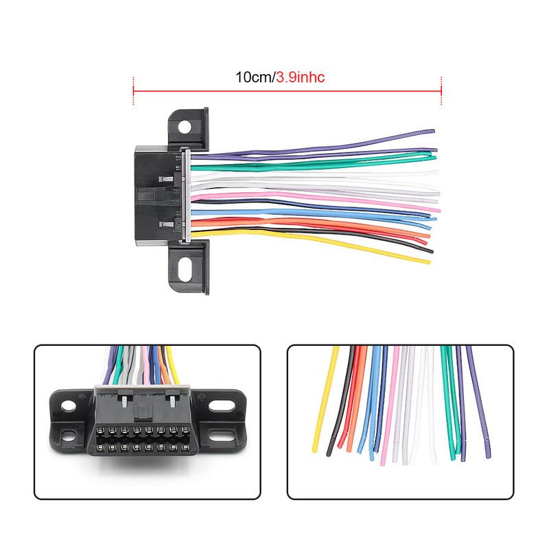 J1962F OBD2 16 Pin Female Connector Diagnostic Interface Extension Cable for VW for Toyota Universal Assemble Open OBD Harness
