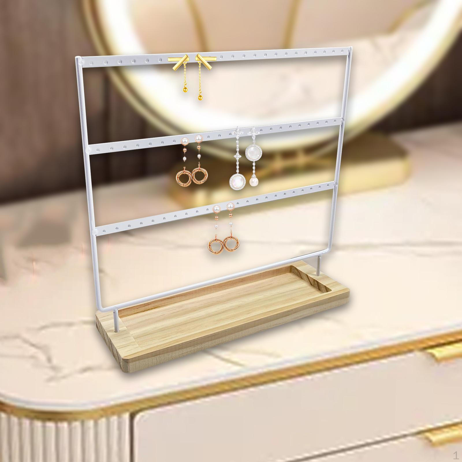 

Подставка для сережек-органайзеров, подвесных сережек, многослойная, подарочная белый