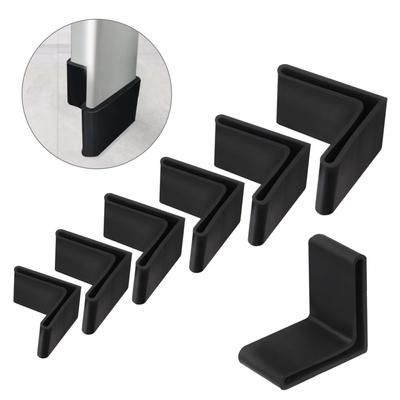 Slotted Angle Bar Iron Bed Shelf L Type Foot Pad Rubber Base Foot Cover Protective Rubber Sleeve
