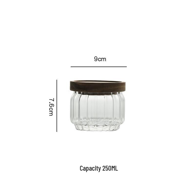Qianxing High Borosilicate Glass Food Storage Jars with Wooden Lids