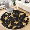 1pc Fish Pond Office Round Area Rug, Indoor Mat Suitable For Office, Under Office Chairs Bedroom Living Room Home Decor, Room Deco