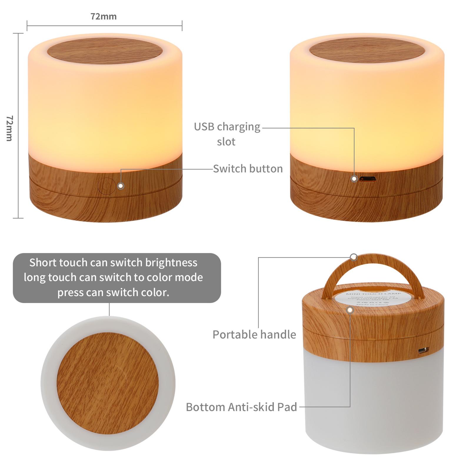 

Desktop Leds Colorful Night Light Bedroom Bedside USB Touching RGB Night Lamp with Remote Controller белый