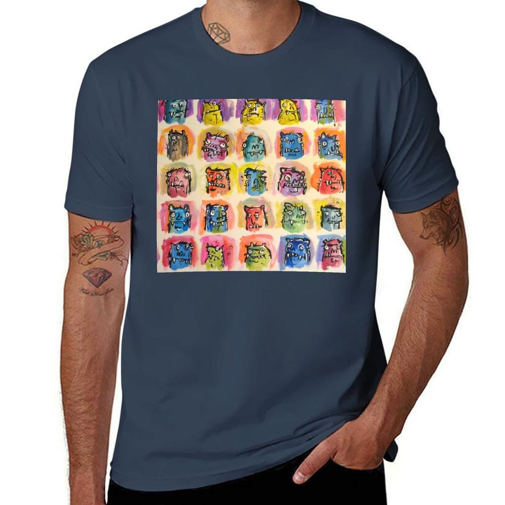 MONSTERS TShirt Basic Simple Casual Short Sleeve Tee