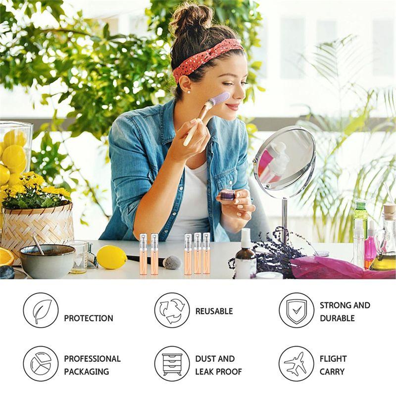 WON 100Pcs 5ML Spray Bottle Small Cosmetic Packing Atomizer Perfume Bottles Atomizing Spray Liquid Container For Travel