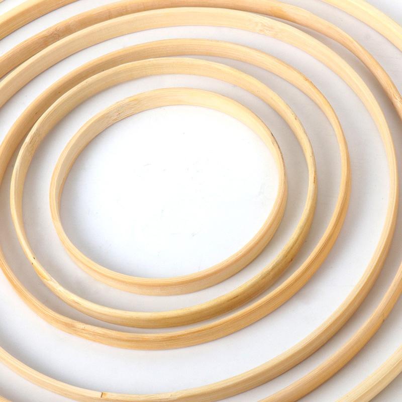5pcs 15-40cm DIY Hanging Wreath Bamboo/Metal Wreath Iron Ring Hoop Hanging Craft Party Decorations Baby Shower Wedding Wreaths