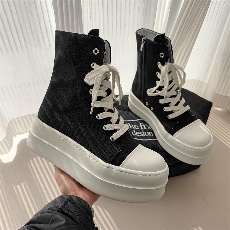 Height-increasing thick-soled high-top 2025 new board shoes men's couple American versatile big-headed locomotive Martin boots 18459-J