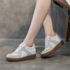 All-cowhide German training shoes women's little white shoes women's shoes 2025 new spring and autumn flat bottom versatile casual inner height incre