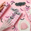 500pcs Self-Adhesive Laser Black Bat Stickers Glitter Bat Wrapping Label Sticker  DIY Crafts