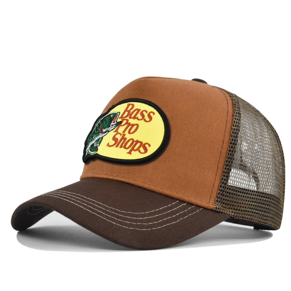 Cappellino a Rete con Visiera Curva e Ricamo a Punto Croce - Cappello da Sole Estivo