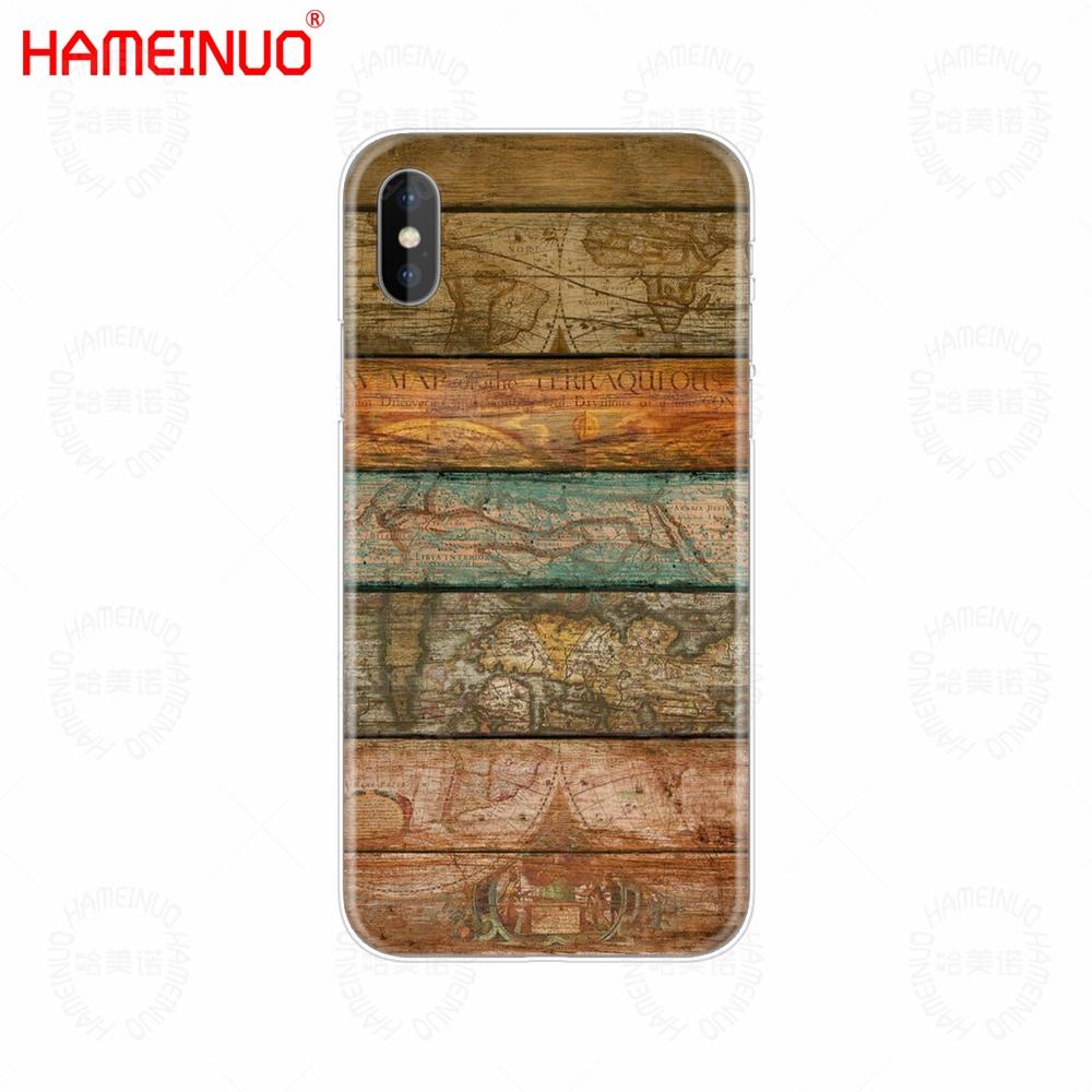 HAMEINUO textur holz Stil handy Abdeckung fall für iphone X 8 7 6 4 4s 5 5s SE 5c 6s plus