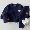 Baby Suit Cotton Round Neck Sweater Sports Suit Baby Casual Cartoon Two-piece Set