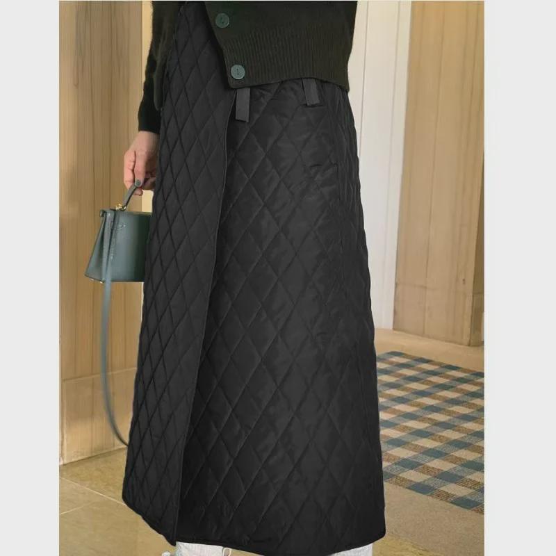 Bavlněná kostkovaná sukně s kosočtvercovým vzorem ve stylu Japonska a Koreje