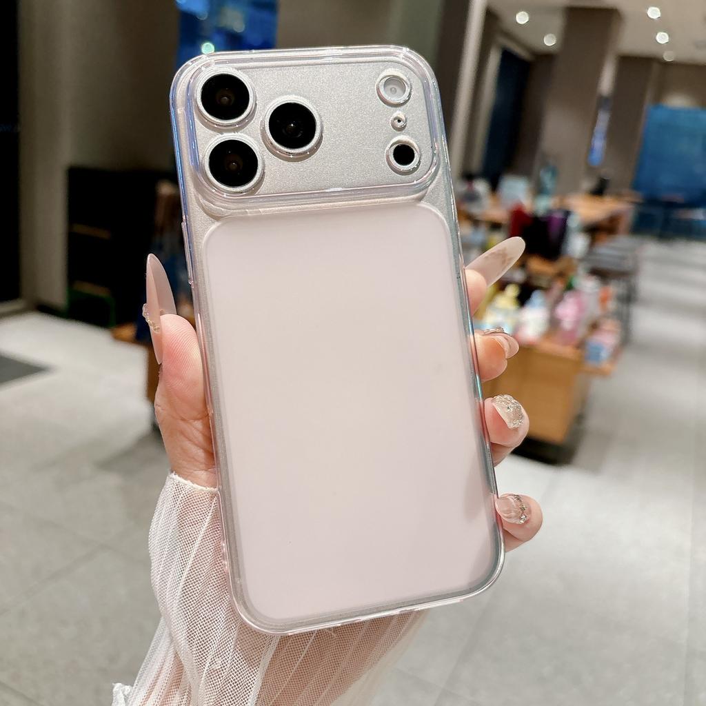 Simple and transparent large window for Apple iPhone17Promax mobile phone case 16/15/14/13/12 soft 11